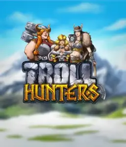 Enter the realm of "Troll Hunters," where valiant Viking warriors stand ready to battle their foes. The logo shows a male and female Viking, armed and ready, with a chilly mountainous backdrop. They radiate bravery and might, reflecting the essence of the game's adventurous theme.