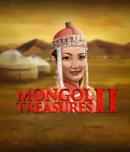 Explore the rich culture of Mongolia with the Mongol Treasures 2 game by Endorphina, featuring a graceful Mongolian woman adorned in traditional attire against a golden Mongolian steppe backdrop. This graphic portrays the essence of Mongolian history, delivering a distinctive cultural journey. 